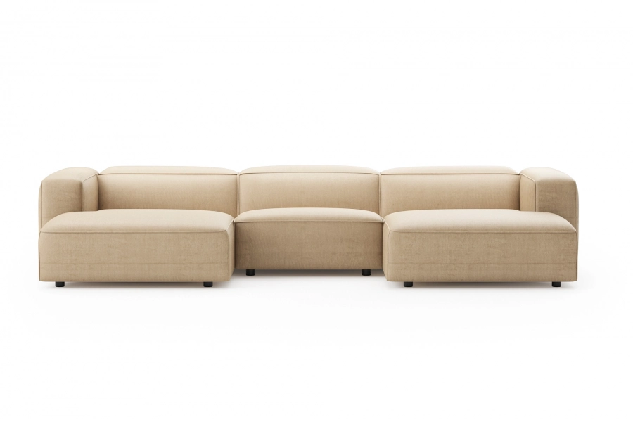 model MODULARIS WB (wysoki bok) - Modularis WB longchair lewy + sofa 1,5 osobowa + longchair prawy (boki wysokie)