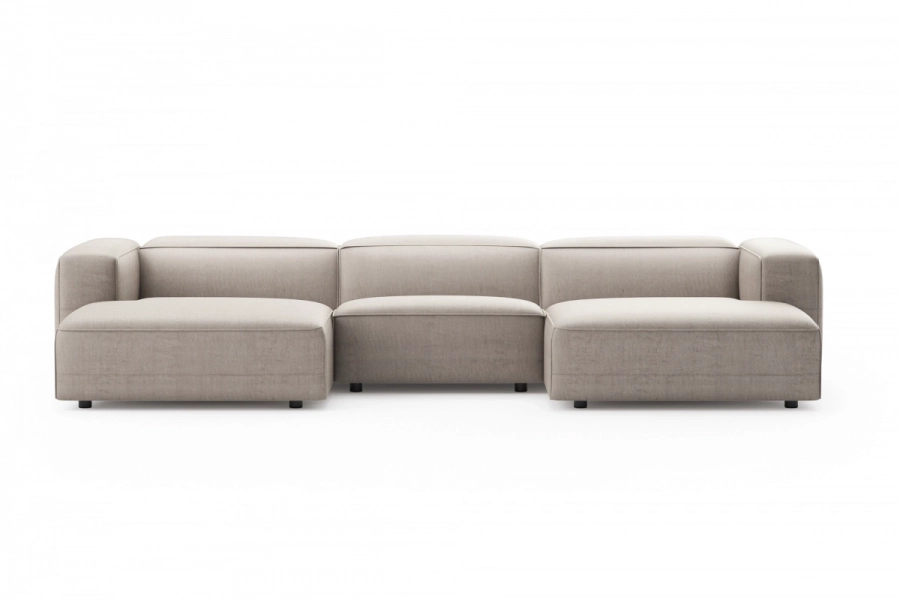 model MODULARIS WB (wysoki bok) - Modularis WB longchair lewy + sofa 1,5 osobowa + longchair prawy (boki wysokie)