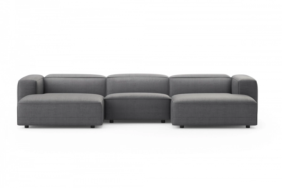 model MODULARIS WB (wysoki bok) - Modularis WB longchair lewy + sofa 1,5 osobowa + longchair prawy (boki wysokie)