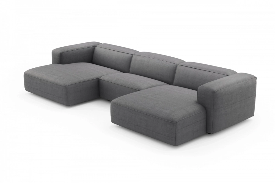 model MODULARIS WB (wysoki bok) - Modularis WB longchair lewy + sofa 1,5 osobowa + longchair prawy (boki wysokie)