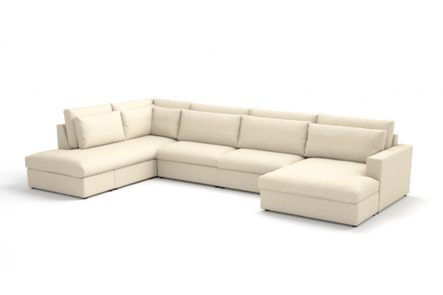 Model Portofino - Portofino otomana lewa + sofa 1,5 osobowa + sofa 1,5 osobowa + longchair prawy
