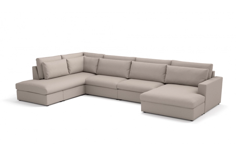 Portofino otomana lewa + sofa 1,5 osobowa + sofa 1,5 osobowa + longchair prawy