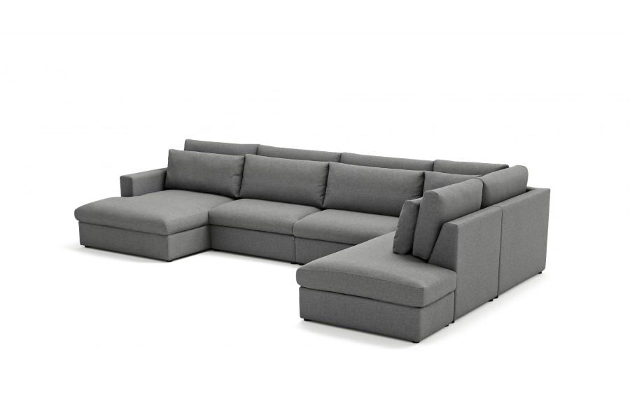 Model Portofino - Portofino longchair lewy + sofa 1,5 osobowa + sofa 1,5 osobowa + otomana prawa