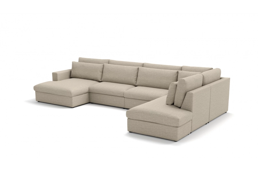 Model Portofino - Portofino longchair lewy + sofa 1,5 osobowa + sofa 1,5 osobowa + otomana prawa