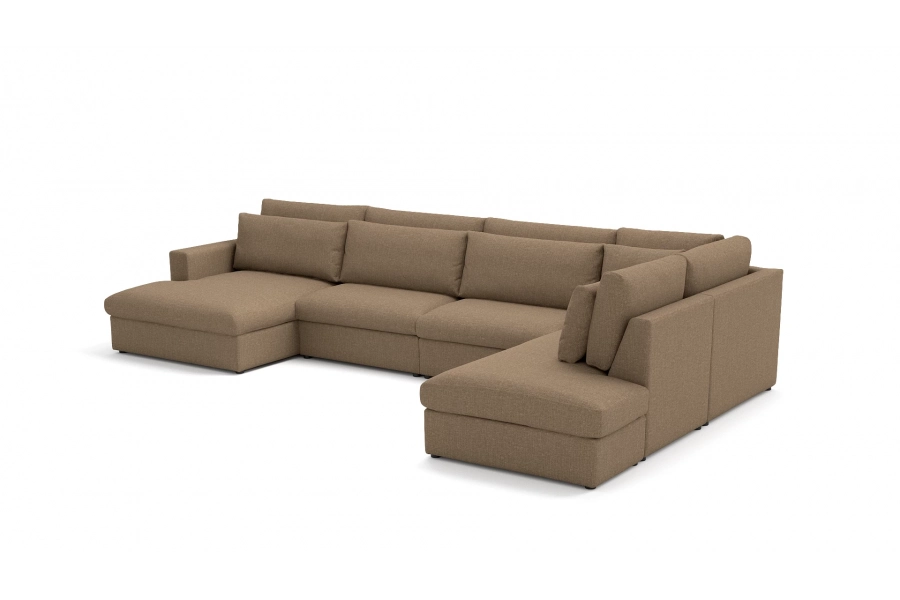 Model Portofino - Portofino longchair lewy + sofa 1,5 osobowa + sofa 1,5 osobowa + otomana prawa