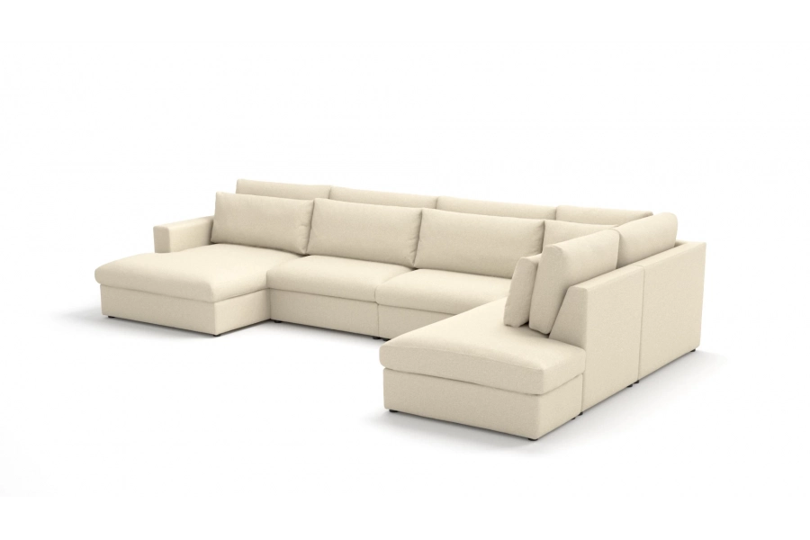 Model Portofino - Portofino longchair lewy + sofa 1,5 osobowa + sofa 1,5 osobowa + otomana prawa