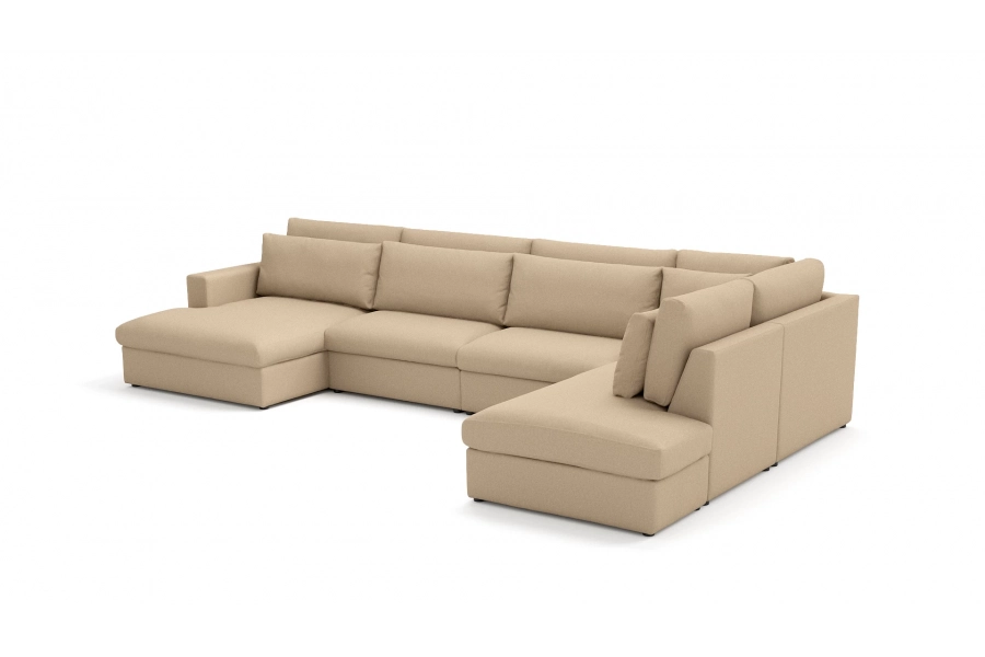 Model Portofino - Portofino longchair lewy + sofa 1,5 osobowa + sofa 1,5 osobowa + otomana prawa