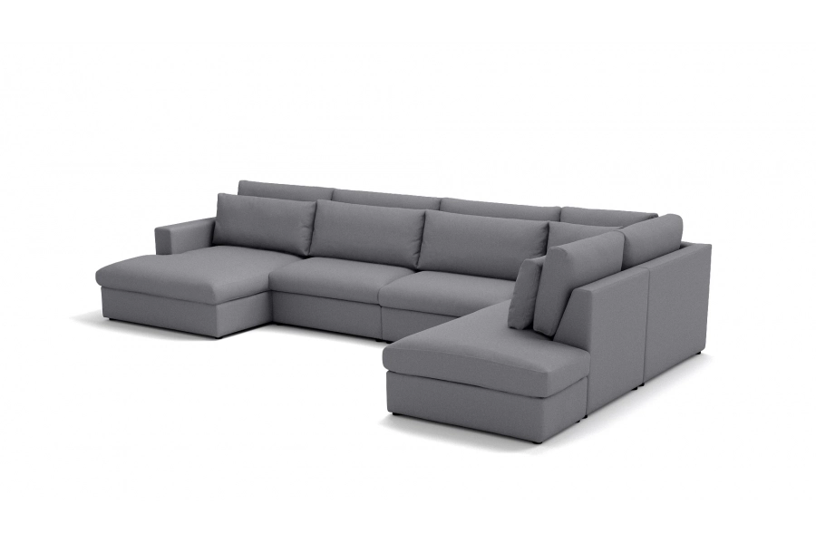 Model Portofino - Portofino longchair lewy + sofa 1,5 osobowa + sofa 1,5 osobowa + otomana prawa